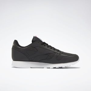 Reebok Classic Leather Turnschuhe Herren - Schwarz/Weiß/Rot - DE 369-ASX